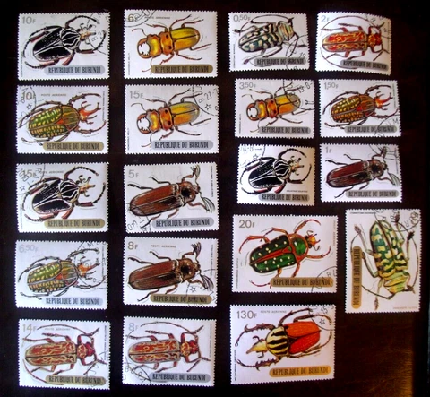 1970 Burundi Insect Stamps  Lot#278  (No hinge marks with gum, cancelled) Cover