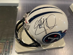 EDDIE GEORGE TENNESSEE TITANS SIGNED MINI HELMET JSA AUTHENTIC - Picture 1 of 2