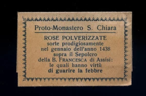 santino folded RELIQUIA RELIC-B.FRANCESCA DI ASSISI clarissa - Imagen 1 de 2
