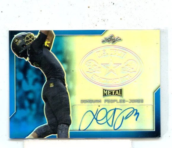 DONOVAN PEOPLES-JONES 2017 Leaf Metal US Army All-American Bowl Auto #D /50 - Image 1 of 1