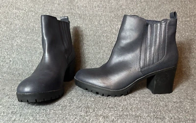 Material Niña Botas Mujer 11 Azul Tobillo Plataforma Tacón Grueso Punk Y2K 39169 Foto 1 de 4