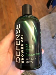 Defense Soap Peppermint Body Wash Shower Gel 12 Oz - Natural Tea Tree Eucalyptus