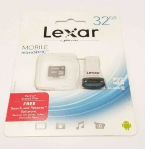 Lexar 32GB Micro SDHC Card Class 10 for Samsung HTC LG Google Android Switch - Picture 1 of 1
