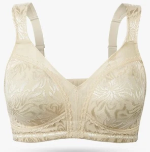 Women's Full Coverage Minimizer Bra Nude 42D Wire Free Non Padded Comfort NEW - Picture 1 of 6