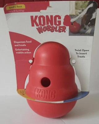 Kong Wobbler Rojo Interactivo Perro Golosinas o Juguete Dispensador de Alimentos Pequeño hasta 25 lb Foto 1 de 2
