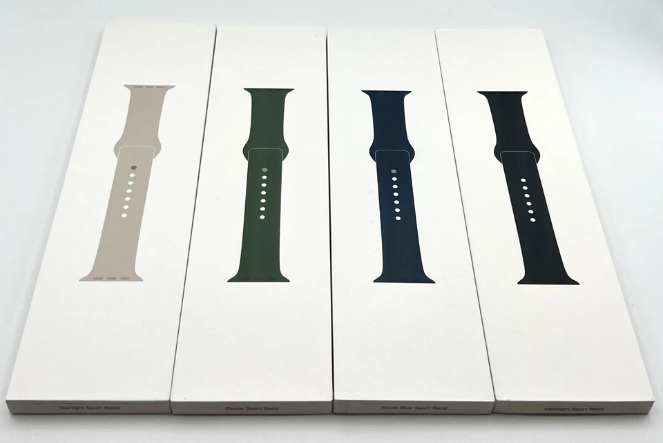 OEM Apple Watch Silicon & Sport Band S/M M/L for iWatch Series SE/7/6/5/4/3/2/1 - Image 1 of 1