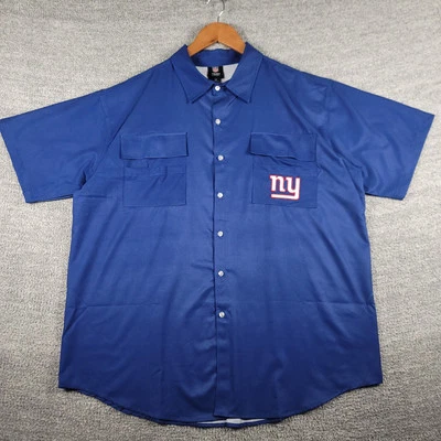 NY Giants Shirt Mens 2XL Blue NFL Team Apparel Fishing Footbal New York Vented - Image 1 of 4