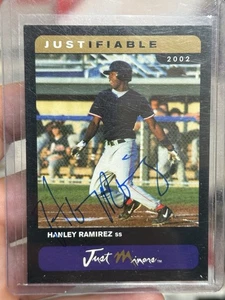 RARE! 2002 Just Minors RC Justifiable Black Prototype Hanley Ramirez AUTOGRAPHED - Picture 1 of 2