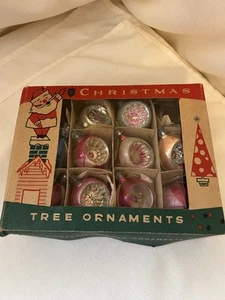 Vtg Fantasia Glass Christmas Ornaments Indent Reflector Teardrop/Round Poland - Picture 1 of 19
