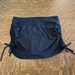 Lands End Größe 8 schwarz Tankini Unterteil Schwimmen Rock Slip Shorts seitliche Bänder Nylon - Bild 1 von 11