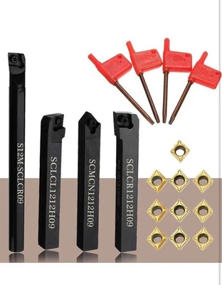 Set Utensili Tornio CNC 18pz con Inserti e Punte in Carburo CCMT09T304 - Immagine 1 di 4