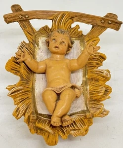 Ricambio Presepe Natale Mangiatoia Gesù Bambino Fontanini Italia 1983 Vintage - Foto 1 di 6