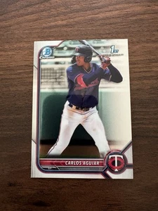 Carlos Aguiar 2022 Bowman Chrome 1st Card #BCP-1 Twins NM - Picture 1 of 4
