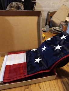 Bandera Americana 4x6 pies Larga Duración para Exterior, Nylon Resistente, Bordado S... - Imagen 1 de 9