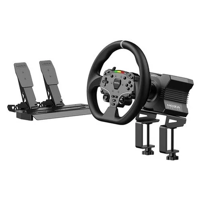 Moza Racing Volante e pedaliera simulatore guida R5 Bundle Black RS20 - Immagine 1 di 4