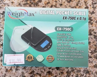 Báscula de bolsillo digital WeighMax EX-750C X 0,1 g nueva Foto 1 de 2