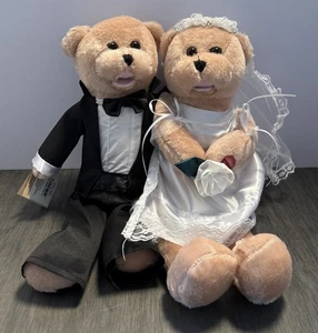 Vtg Chantilly Lane Bride & Groom Bear Sings "Love & Marriage" Animated Moves - Picture 1 of 11