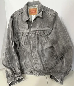 GIUBBINO LEVIS DENIM-Uomo XL-GRIGIO SBIADITO/LAVATO-cappotto/camion jeans blu-abbottonato - Foto 1 di 7