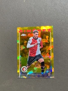2024-25 Topps Chrome UEFA Club Santiago Gimenez Gold Ice Refractor /50 - Bild 1 von 2
