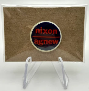 De colección Nixon Agnew 1968 Campaña Presidencial Botón Pulsador Pin Botón - Imagen 1 de 3