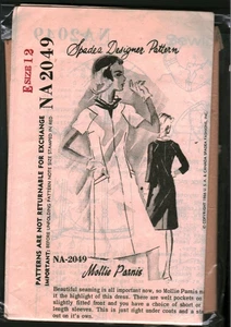 NA 2049 Vintage Mail Order Sewing Pattern 1950s Spadea Dress 12 Designer Parnis - Picture 1 of 1