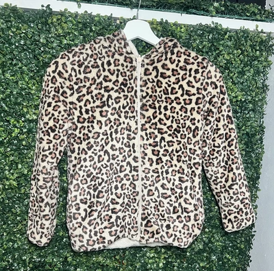 Jaqueta feminina Emma & Elsa reversível chita pele sintética com zíper capuz tamanho 16 XL - Imagem 1 de 2