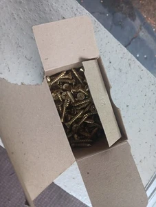 VINTAGE NEW OLD STOCK BRASS WOOD SCREW 1" HARDWARE CARPENTRY 2 LBS - Picture 1 of 4