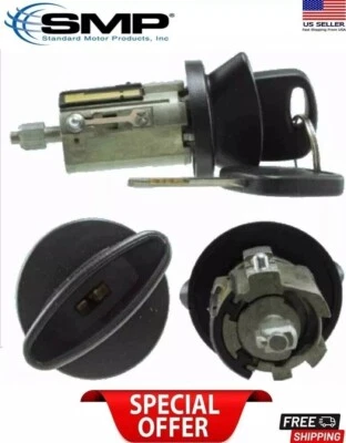 Ignition Lock Cylinder & Transponder Keys Replace FORD OEM # 1L3Z11582AA Black, - Image 1 of 4