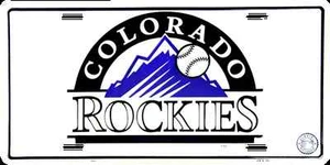 COLORADO ROCKIES CAR TRUCK TAG LICENSE PLATE EMBOSSED METAL SIGN MAN CAVE - Picture 1 of 5