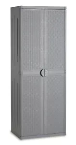 Gartenschrank Gartenbox 3 durchgehenden Einlegeböden Kunststoff grau H173cm NEU - Bild 1 von 1