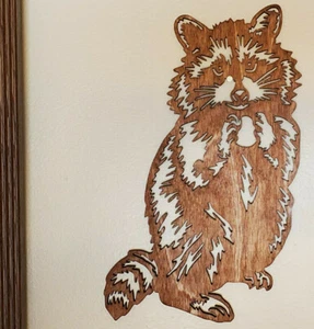 Elegant Raccoon, Wood plaque sign, Home decor - Picture 1 of 3