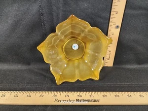 Vintage Viking Glass Stockholm Acid Washed Glamour Gold Bowl Flawless RareColor - Imagen 1 de 3