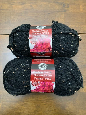 Lot of (2) Charisma Tweed Yarn by Loops & Threads, Black J45 Lot: 15/0265 - NEW! - Image 1 of 4