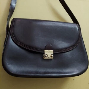 VTG Hardly used BALLY Thick Brown Leather Women’s Crossbody/Shoulder Saddle Bag - Picture 1 of 12