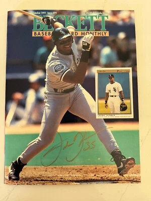 OCTOBER 1991 ISSUE #79 BECKETT MONTHLY SIGNED BY FRANK THOMAS - Image 1 of 4