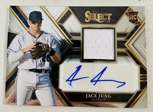 Jace Jung Rookie Patch Auto 2023 Panini Select Baseball Card