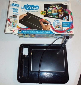 Black u Draw Game Tablet with u Draw Studio Game - Nintendo Wii EUC - READ - - Picture 1 of 8