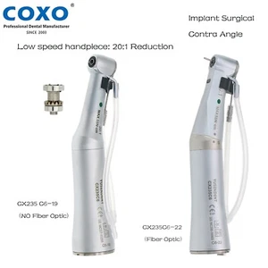 Pieza de mano quirúrgica para implante dental COXO 20:1 contra ángulo fibra óptica de baja velocidad - Imagen 1 de 44