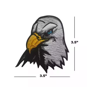 Bald Eagle Embroidered Hook and Loop Morale Patch Army Navy USMC Air Force LEO F - Picture 1 of 1