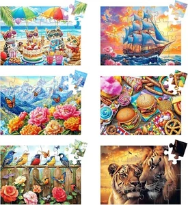 6 Packs 24 Large Piece Puzzle for Seniors - Dementia Puzzles for Elderly Adults - Picture 1 of 7