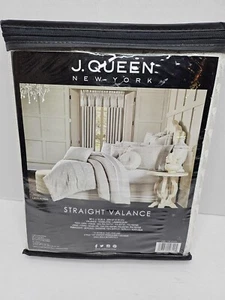 J. Queen New York Lauralynn Straight Valance Beige New - Picture 1 of 2
