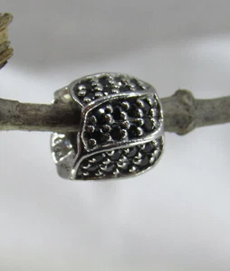 CHAMILIA 925 Sterling Silver Black Crystal Swarovski Slide Charm - Picture 1 of 5