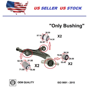 Control Arm Bushing Lower Set 6 For Jeep Grand Cherokee Dodge Durango 2011-2015  - Picture 1 of 2