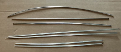 Комплект молдингов для капота и боковых сторон 1968-1977 VW Beetle 7 шт. тип 1 с эмблемой капота VW - Изображение 1 из 4