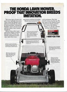 Honda 1988 cortadora de césped equipo eléctrico anuncio impreso vintage - Imagen 1 de 1