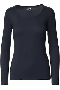 Nueva Camisa 32 Degrees Heat Para Mujer Manga Larga Cuello Redondo Capa Base Pequeña Negra - Imagen 1 de 3