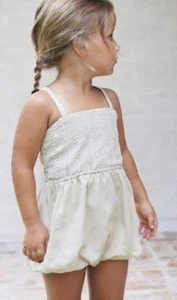 NWT WDW Well Dressed Wolf Anniversary Natural Josie Bubble Romper Size 3 years - Picture 1 of 12