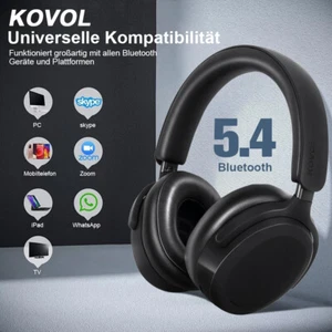 NEU Bluetooth Kopfhörer Over Ear Kabellos Kopfhörer HiFi Stereo Wireless Headset - Bild 1 von 18