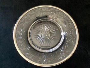 Vintage - Sterling on Crystal - 6" plate - Picture 1 of 4