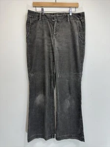 Eddie Bauer Pants Women's Size 10 Gray Corduroy Flare Stretch Dark Casual - Picture 1 of 12